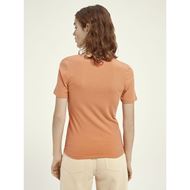 Снимка на SCOTCH&SODA WOMEN'S FITTED SQUARE NECK TEE IN RIB QUALITY