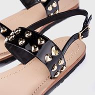 Снимка на LOVE MOSCHINO WOMEN'S HEART STUDS SANDALS