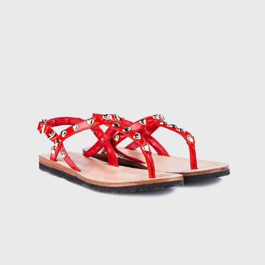 Снимка на LOVE MOSCHINO WOMEN'S HEART STUDS SANDALS