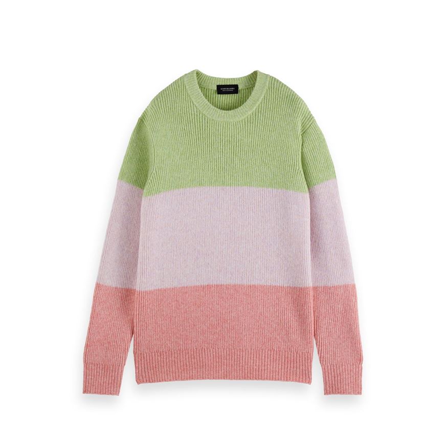 Снимка на SCOTCH&SODA MEN'S COLOURBLOCK RIB KNIT PULLOVER CONTAINS ALPACA WOOL