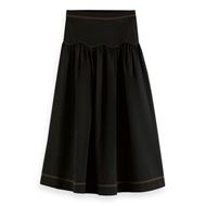 Снимка на SCOTCH&SODA WOMEN'S SEERSUCKER ORGANIC COTTON MIDI SKIRT