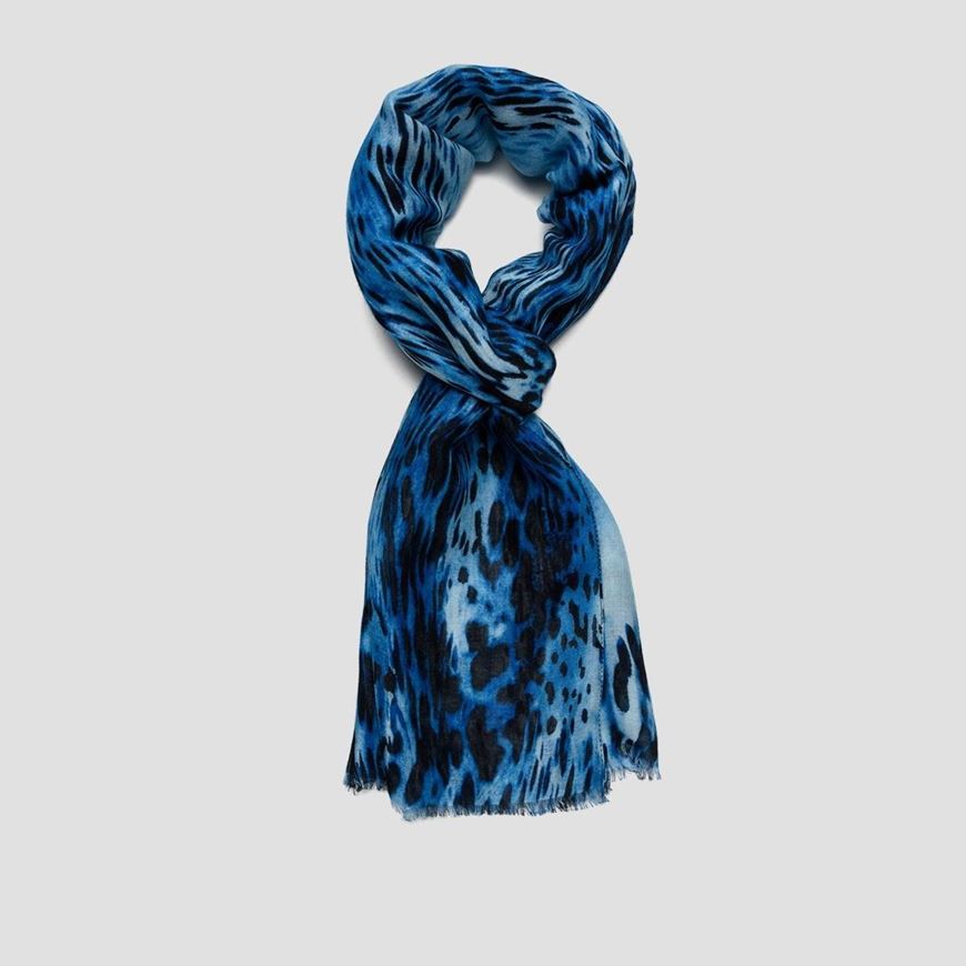 Снимка на REPLAY WOMEN'S VISCOSE SCARF WITH ANIMALIER PRINT