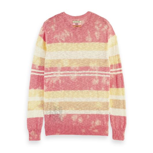 Снимка на SCOTCH&SODA MEN'S STRIPED PULLOVER WITH BLEACH TIE-DYE