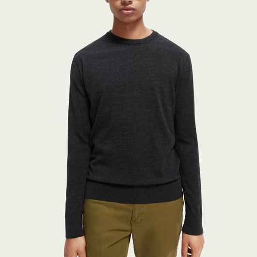 Снимка на SCOTCH&SODA MEN'S ESSENTIALS - CREWNECK PULLOVER IN MERINO WOOL