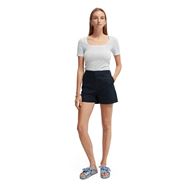 Снимка на SCOTCH&SODA WOMEN'S FITTED RIBBED SCOOP-NECK T-SHIRT