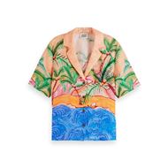 Снимка на SCOTCH&SODA WOMEN'S PRINTED LINEN HAWAIIAN SHIRT