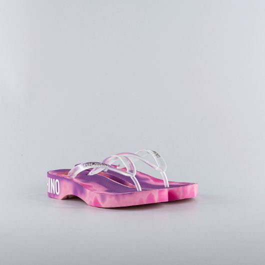 Снимка на LOVE MOSCHINO WOMEN'S TRANSPARENT THONG SANDAL