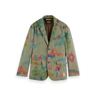 Снимка на SCOTCH&SODA MEN'S PRINTED 3-BUTTON POPLIN BLAZER IN ORGANIC COTTON