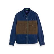 Снимка на SCOTCH&SODA MEN'S DENIM OVERSHIRT WITH NYLON MILITARY CONTRAST PANELS 1