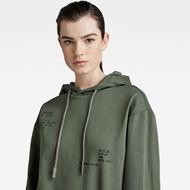 Снимка на G-STAR RAW WOMEN'S TEXT PRINT HOODED LOOSE SWEATER