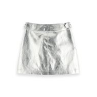 Снимка на SCOTCH&SODA WOMEN'S A-LINE HIGH RISE METALLIC LEATHER MINI SKIRT