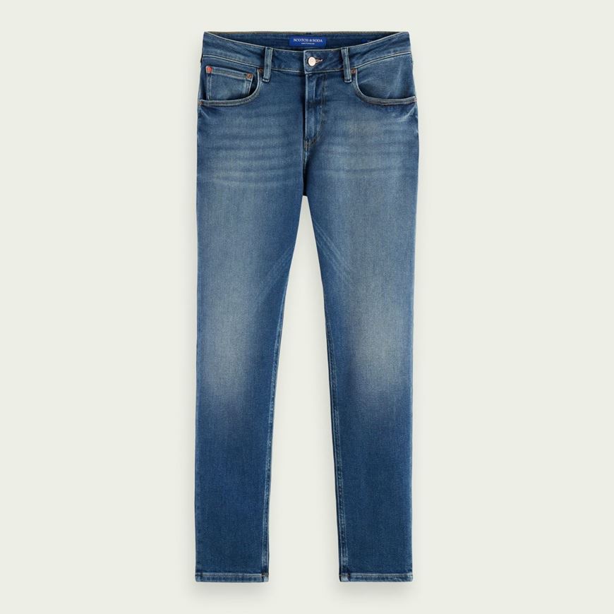 Снимка на SCOTCH&SODA MEN'S SEASONAL ESSENTIALS SKIM SUPER SLIM JEANS  - EVERYWHERE BLUE