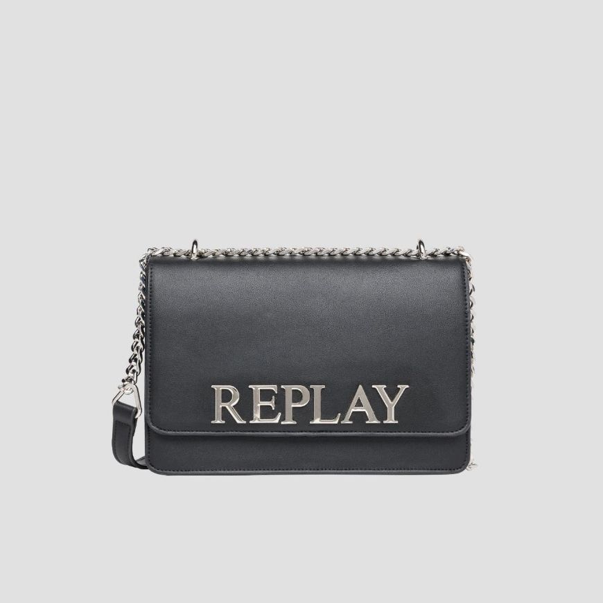 Снимка на REPLAY ДАМСКА ЧАНТА ЗА РАМО CROSSBODY BAG WITH LOGO В ЧЕРНО