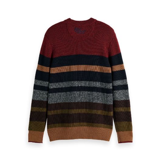 Снимка на SCOTCH&SODA MEN'S RELAXED STRIPED COTTON-BLEND RIB-KNIT PULLOVER