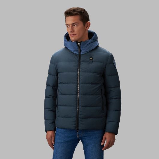 Снимка на BLAUER MEN'S WADE TWO-TONE DOWN JACKET WITH HOOD