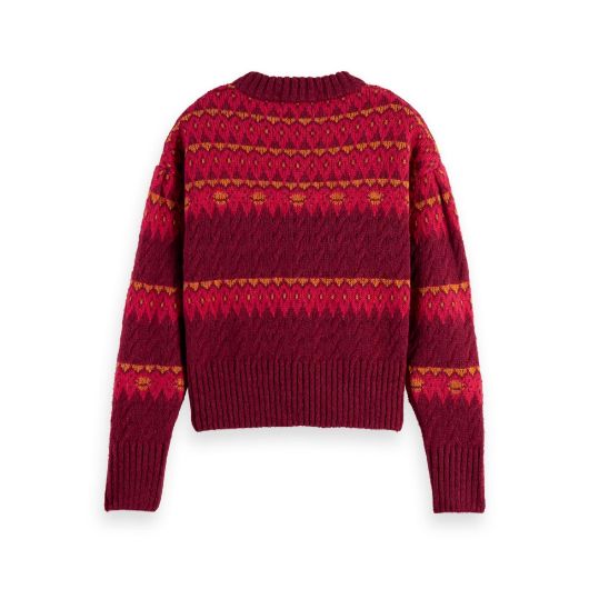 Снимка на SCOTCH&SODA WOMEN'S FAIR ISLE KNITTED CABLE  PULLOVER