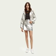 Снимка на SCOTCH&SODA WOMEN'S A-LINE HIGH RISE METALLIC LEATHER MINI SKIRT