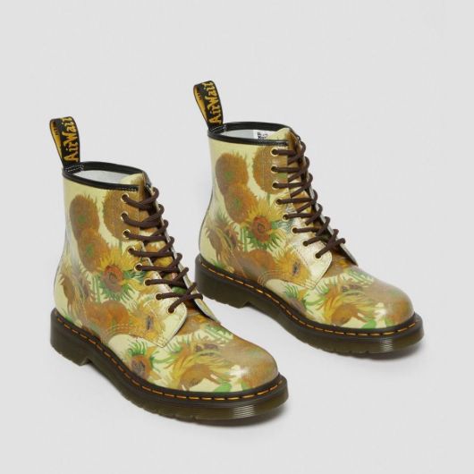 Снимка на DR. MARTENS THE NATIONAL GALLERY 1460 SUNFLOWERS LEATHER BOOTS