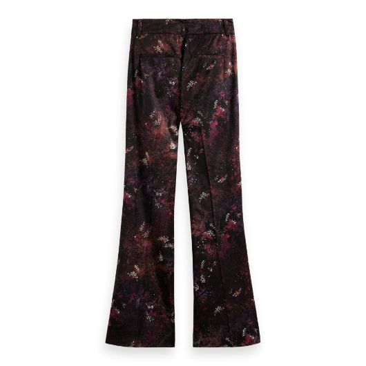 Снимка на SCOTCH&SODA WOMEN'S VELVET HIGH RISE FLARED TROUSERS