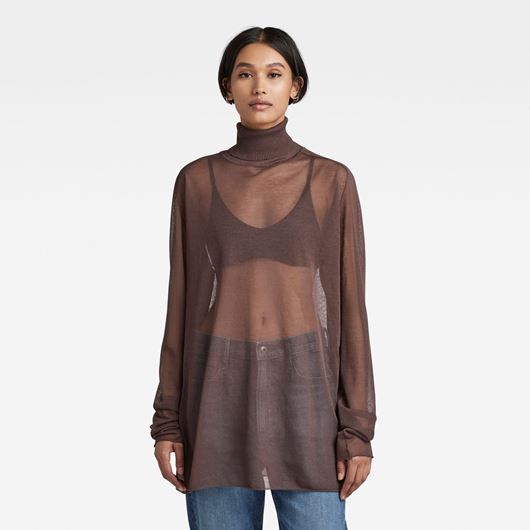 Снимка на G-STAR RAW WOMEN'S SHEER LOOSE TURTLE KNIT