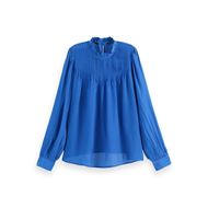 Снимка на SCOTCH&SODA WOMEN'S PINTUCK BLOUSE WITH RUFFLE COLLAR