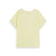 Снимка на SCOTCH&SODA WOMEN'S SCOOP-NECK LADDER TAPE T-SHIRT