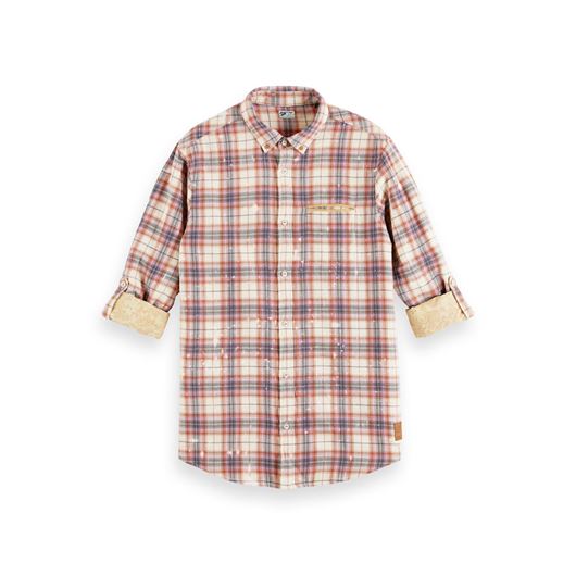 Снимка на SCOTCH&SODA MEN'S REGULAR-FIT DOUBLE-LAYERED CHECKED SHIRT