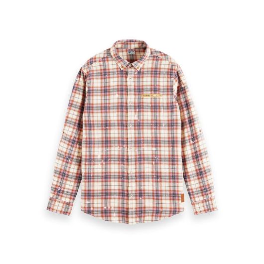 Снимка на SCOTCH&SODA MEN'S REGULAR-FIT DOUBLE-LAYERED CHECKED SHIRT