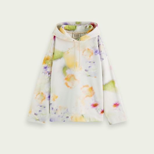 Снимка на SCOTCH&SODA WOMEN'S ALL-OVER-PRINT OVERSIZED-FIT HOODIE