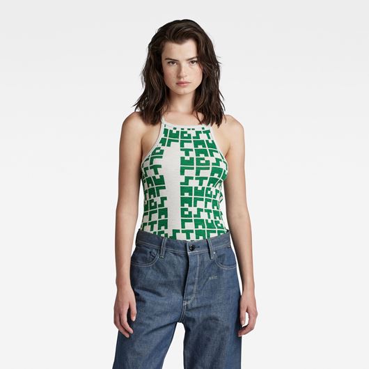 Снимка на G-STAR RAW WOMEN'S PRINTED CROPPED ULTRA SLIM TANK TOP