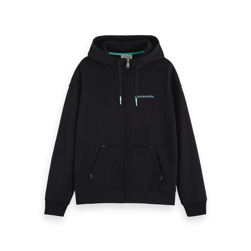 Снимка на SCOTCH&SODA UNISEX ZIP-THROUGH HOODIE IN ORGANIC COTTON