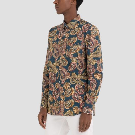 Снимка на REPLAY MEN'S POPLIN PAISLEY SHIRT WITH POCKET