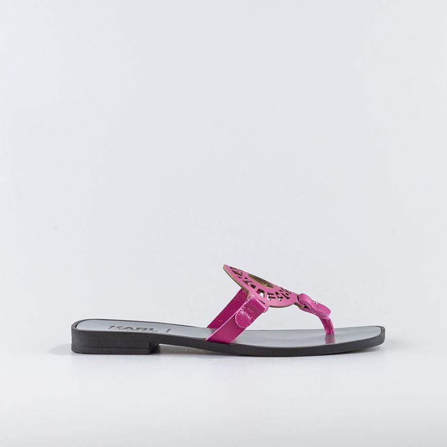 Снимка на KARL LAGERFELD WOMEN'S SKOOT RING LOGO TOE POST