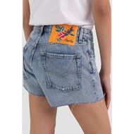 Снимка на REPLAY WOMEN'S ROSE LABEL FRINGED DENIM SHORTS