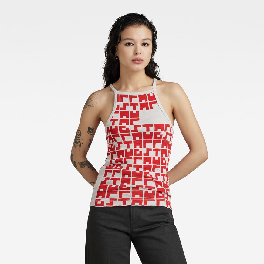 Снимка на G-STAR RAW WOMEN'S PRINTED CROPPED ULTRA SLIM TANK TOP