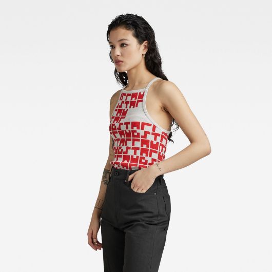 Снимка на G-STAR RAW WOMEN'S PRINTED CROPPED ULTRA SLIM TANK TOP