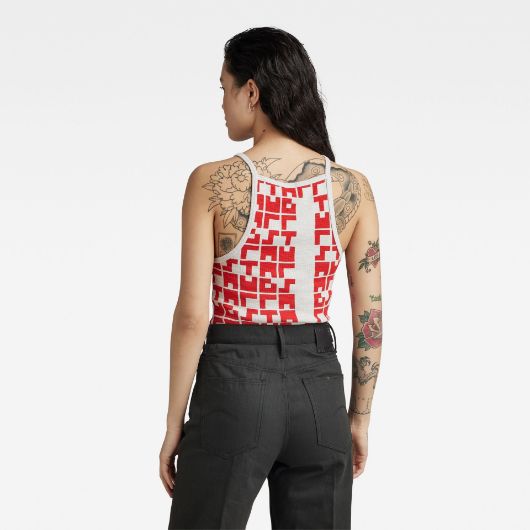 Снимка на G-STAR RAW WOMEN'S PRINTED CROPPED ULTRA SLIM TANK TOP