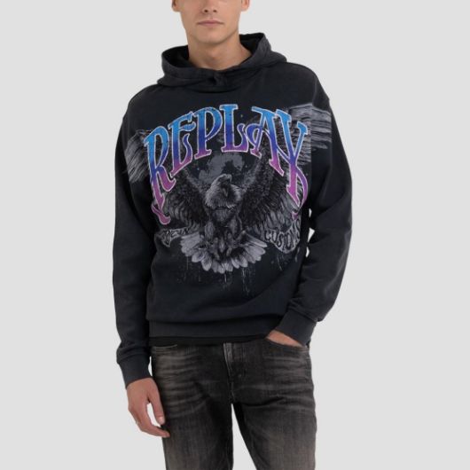 Снимка на REPLAY MEN'S HOODIE WITH PRINT