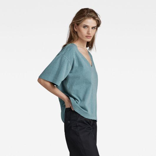 Снимка на G-STAR RAW WOMEN'S OVERDYED DEEP V-NECK LOOSE TOP