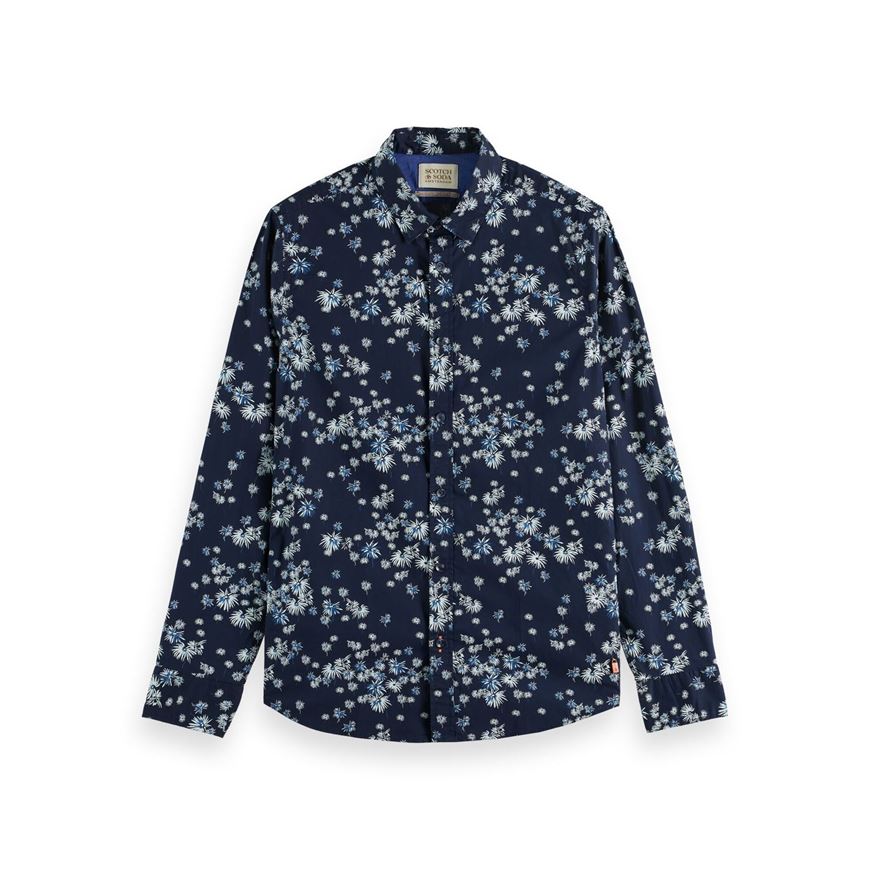 Снимка на SCOTCH&SODA MEN'S SLIM-FIT PRINTED POPLIN SHIRT