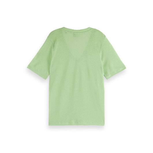 Снимка на SCOTCH&SODA WOMEN'S SOFT V-NECK LINEN T-SHIRT