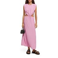 Снимка на SCOTCH&SODA WOMEN'S DRAPED STRUCTURED SHOULDER MIDI DRESS