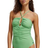 Снимка на SCOTCH&SODA WOMEN'S RUCHED FRONT HALTER SWIMSUIT