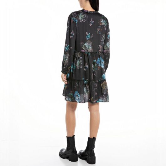 Снимка на REPLAY WOMEN'S VISCOSE SHIRT-DRESS WITH ALL-OVER FLORAL PRINT