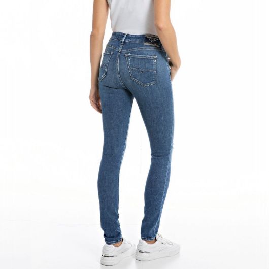 Снимка на REPLAY WOMEN'S SKINNY FIT NEW LUZ BROKEN EDGE JEANS