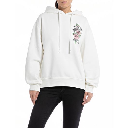 Снимка на REPLAY WOMEN'S OVERSIZED HOODIE ROSE LABEL