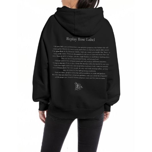 Снимка на REPLAY WOMEN'S OVERSIZED HOODIE ROSE LABEL