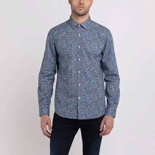 Снимка на REPLAY MEN'S POPLIN SHIRT WITH ALL-OVER MICRO PRINT