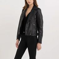 Снимка на REPLAY WOMEN'S SLIM FIT LEATHER JACKET IN CRUST LEATHER