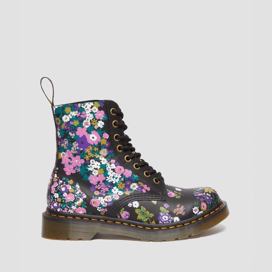 Снимка на DR. MARTENS WOMEN'S 1460 PASCAL FLORAL PRINT BACKHAND LEATHER BOOTS